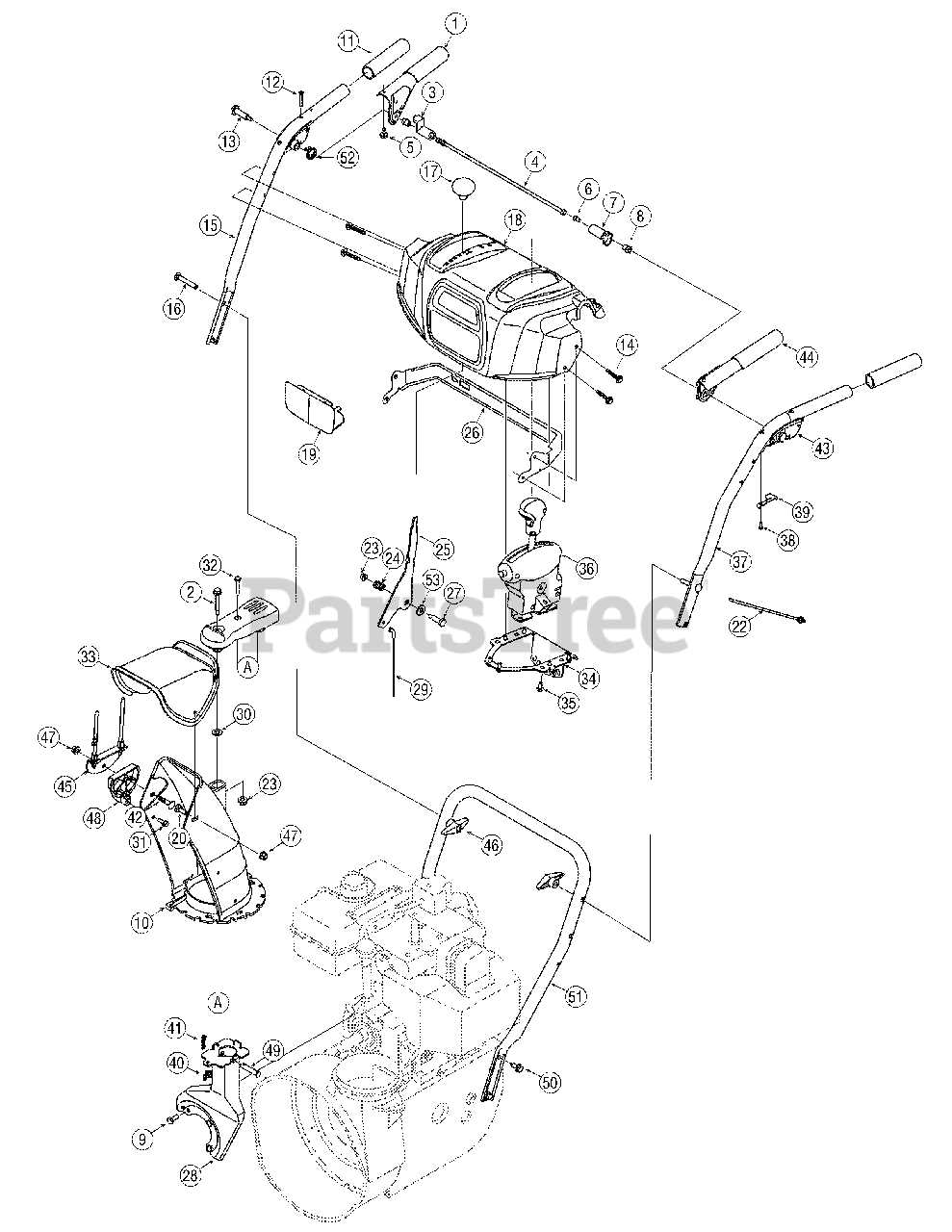 sears craftsman snowblower parts diagram