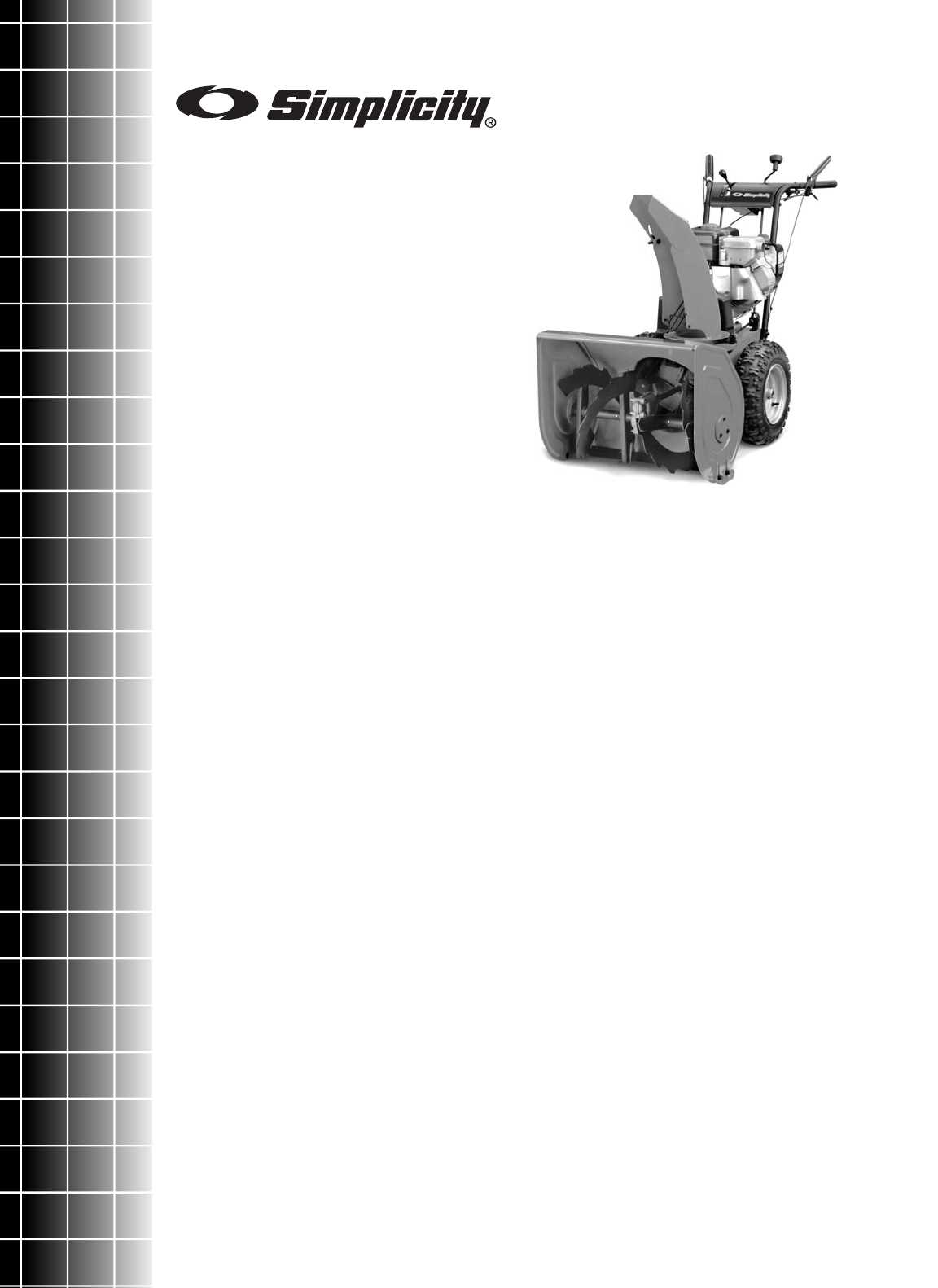 simplicity snowblower parts diagram