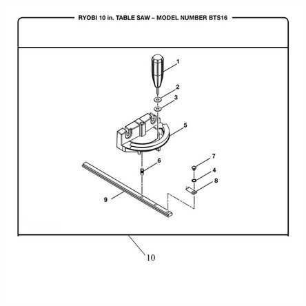 ryobi 10 table saw parts diagram