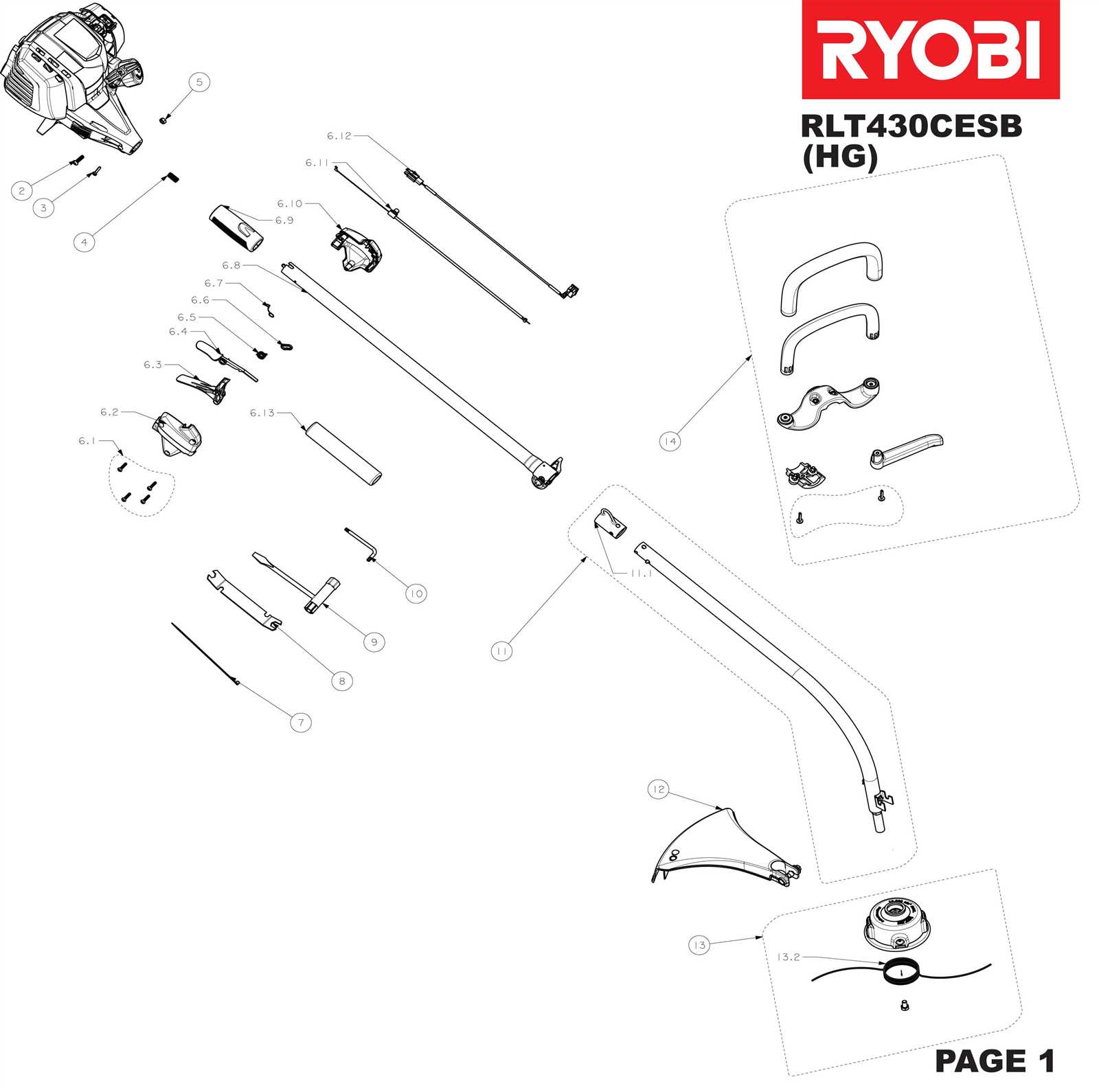 weed wacker parts diagram