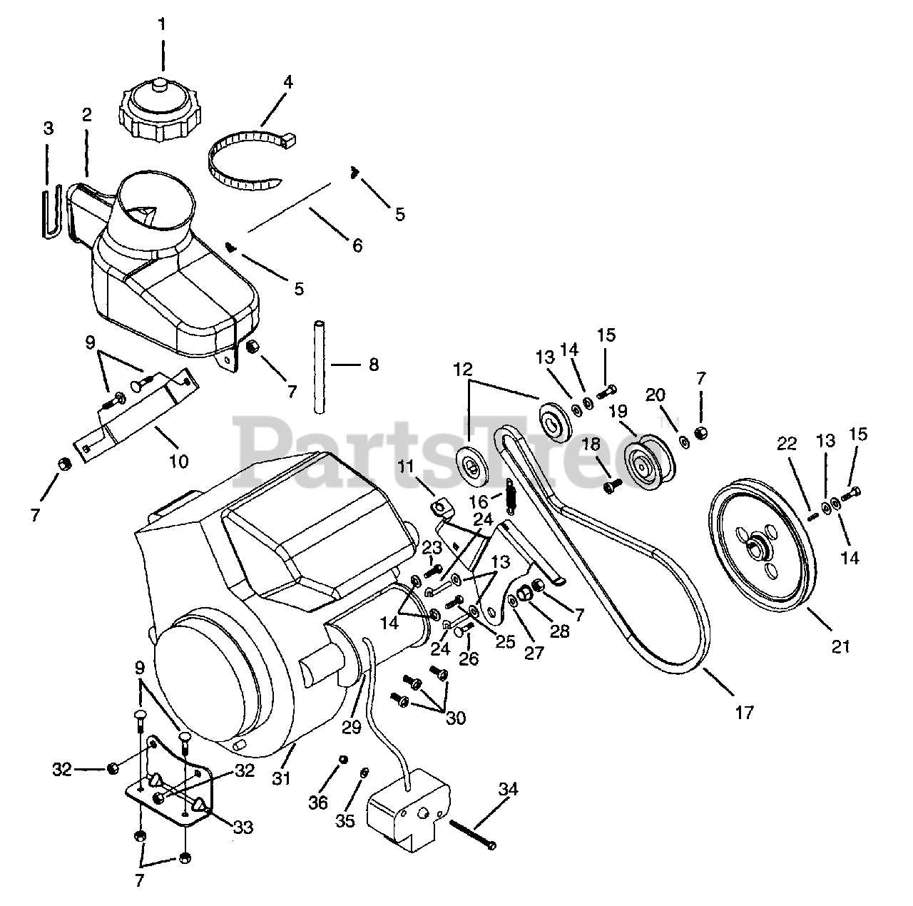 snow blower ariens snowblower parts diagram