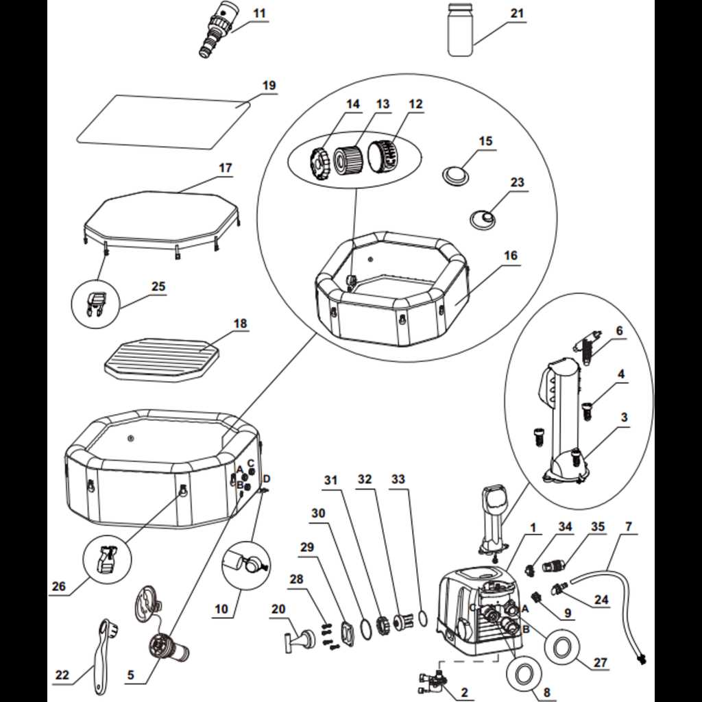 spa parts diagram