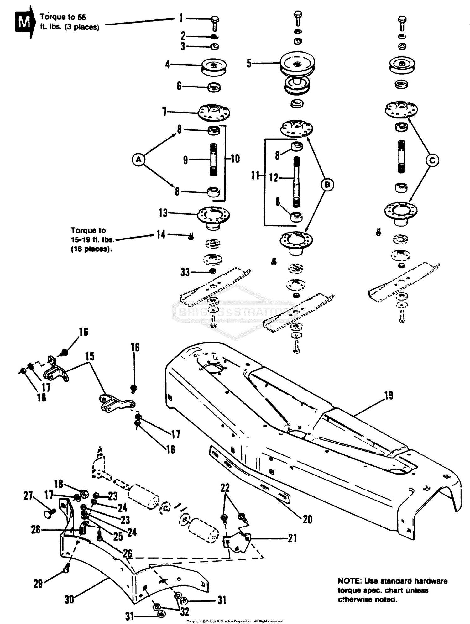 rotary mower parts diagram