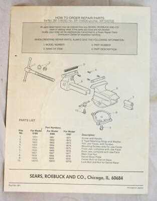 wilton vise parts diagram