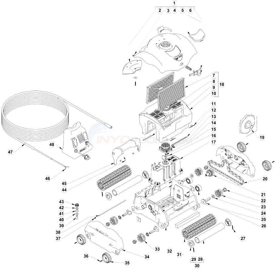 tiger shark pool cleaner parts diagram