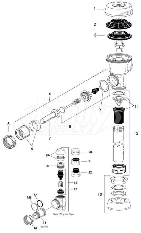 toilet flush valve parts diagram