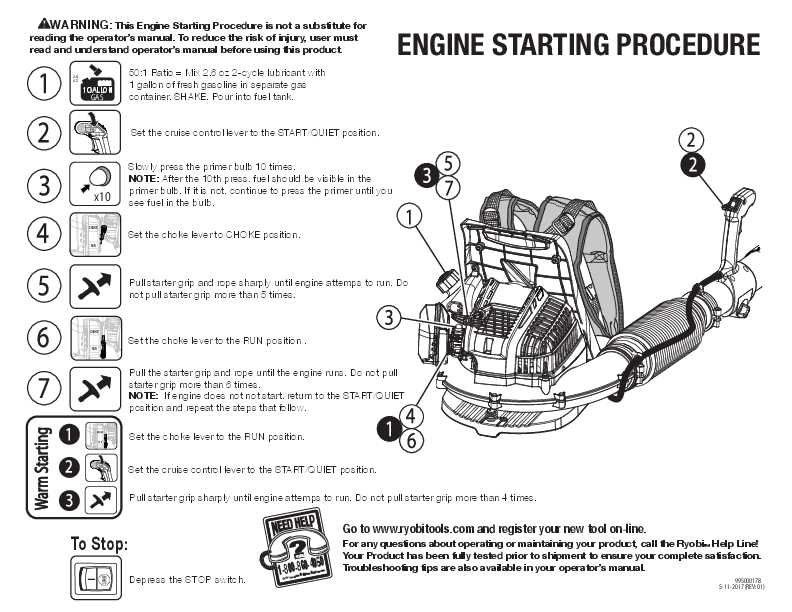 ryobi gas blower parts diagram