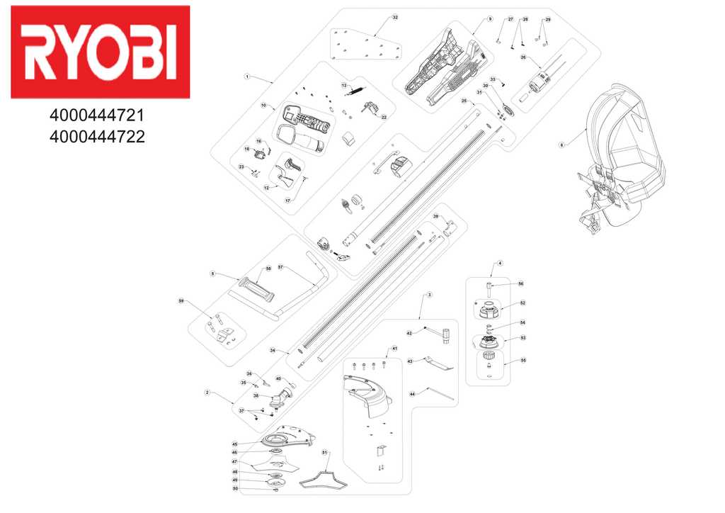 ryobi 18v trimmer parts diagram