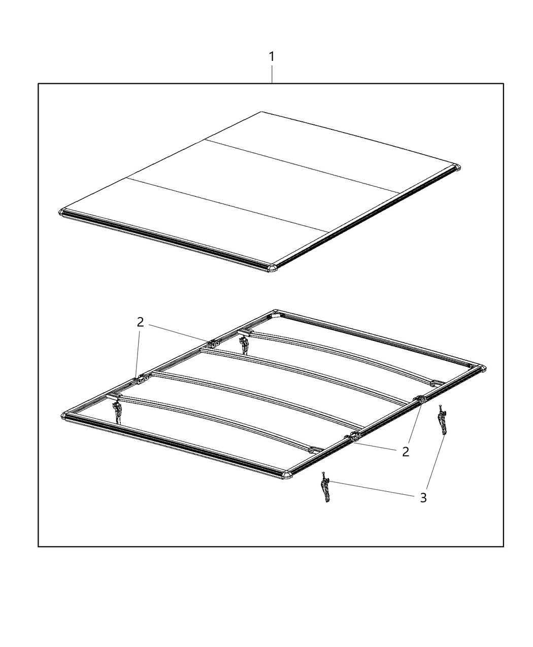 tonneau cover parts diagram