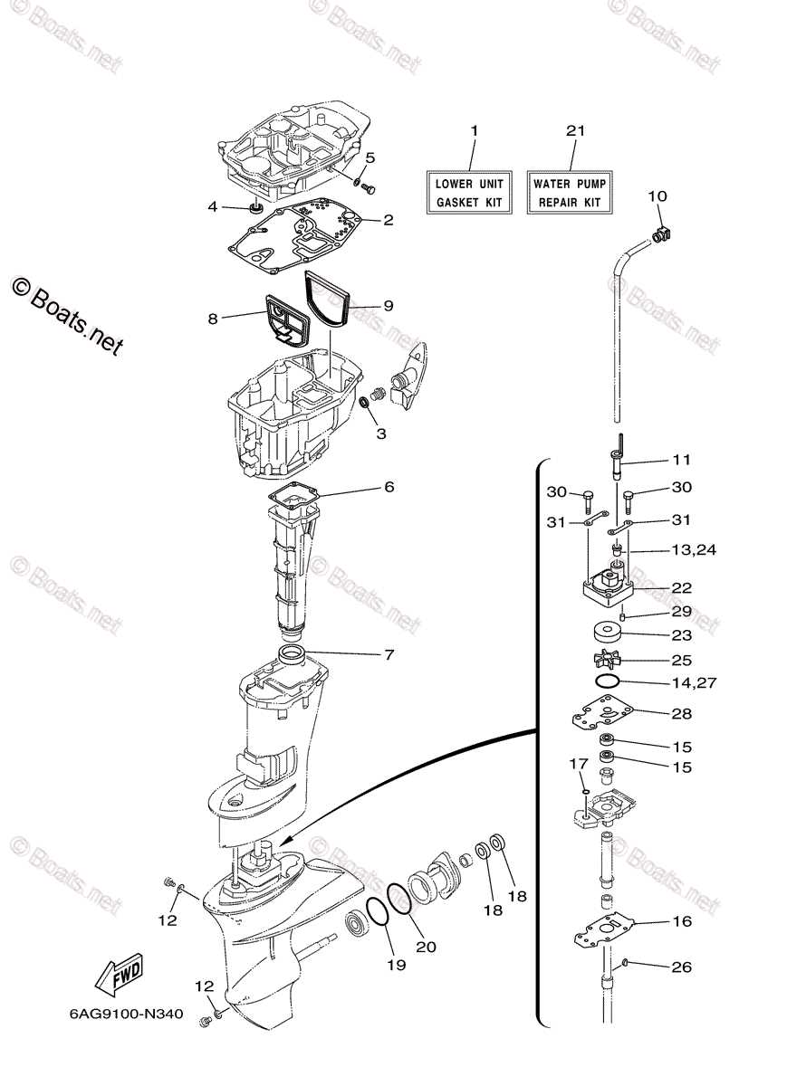 yamaha 50 hp outboard parts diagram