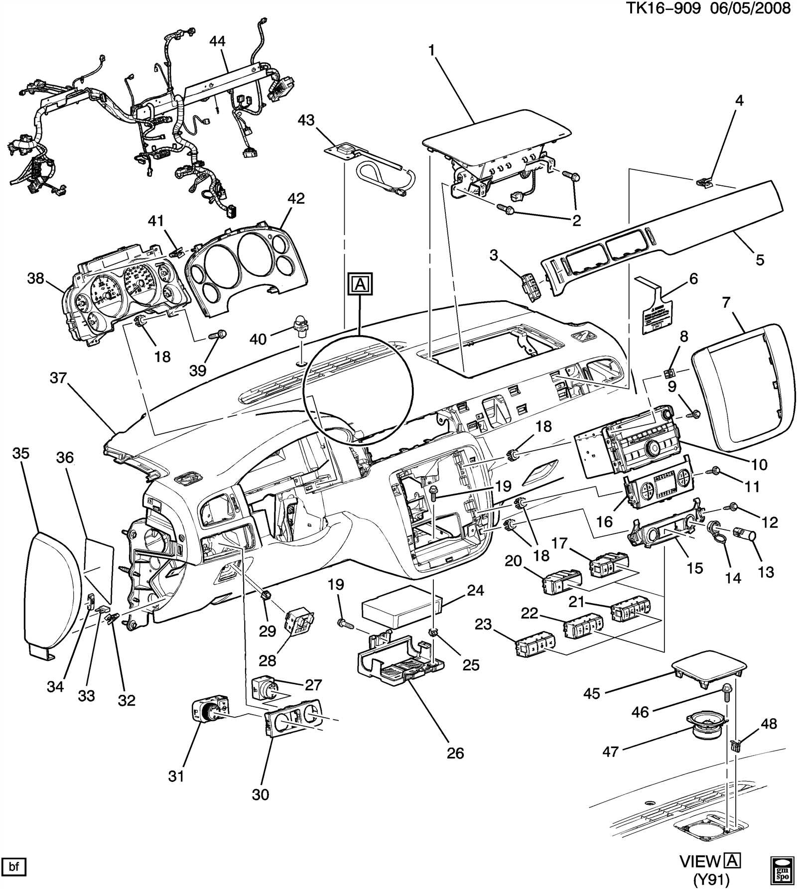 silverado interior parts diagram