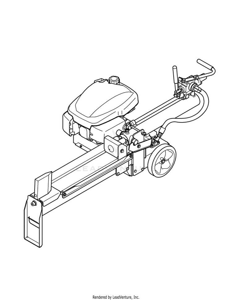 yard machine log splitter parts diagram