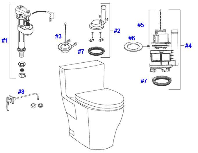 toto toilet parts diagram