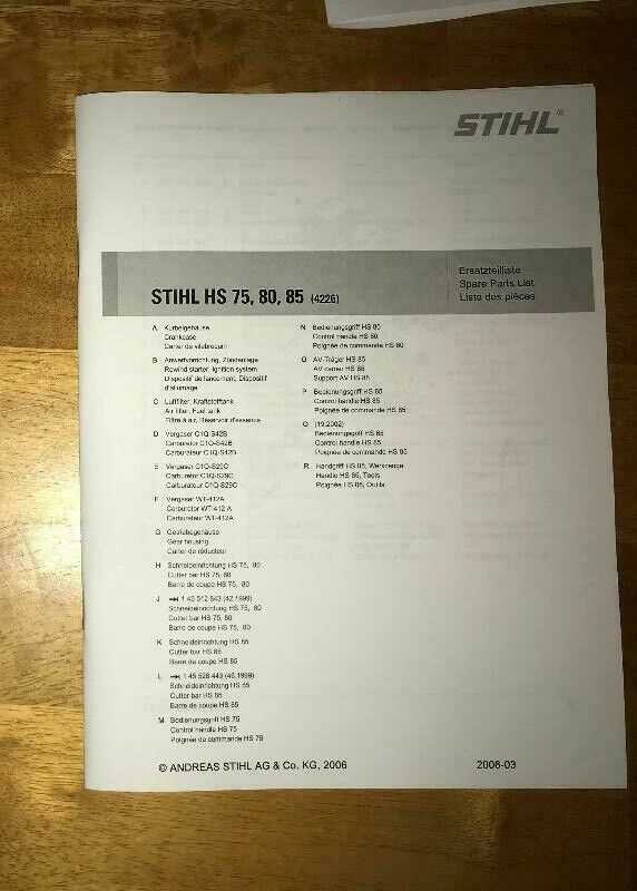 stihl fs85 parts diagram