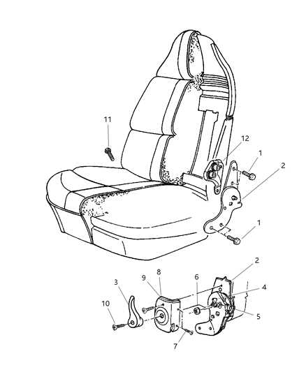 recliner mechanism recliner parts diagram