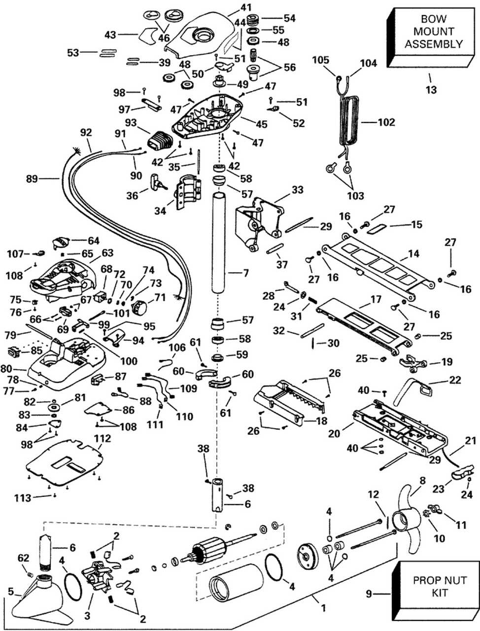 trolling motor parts diagram