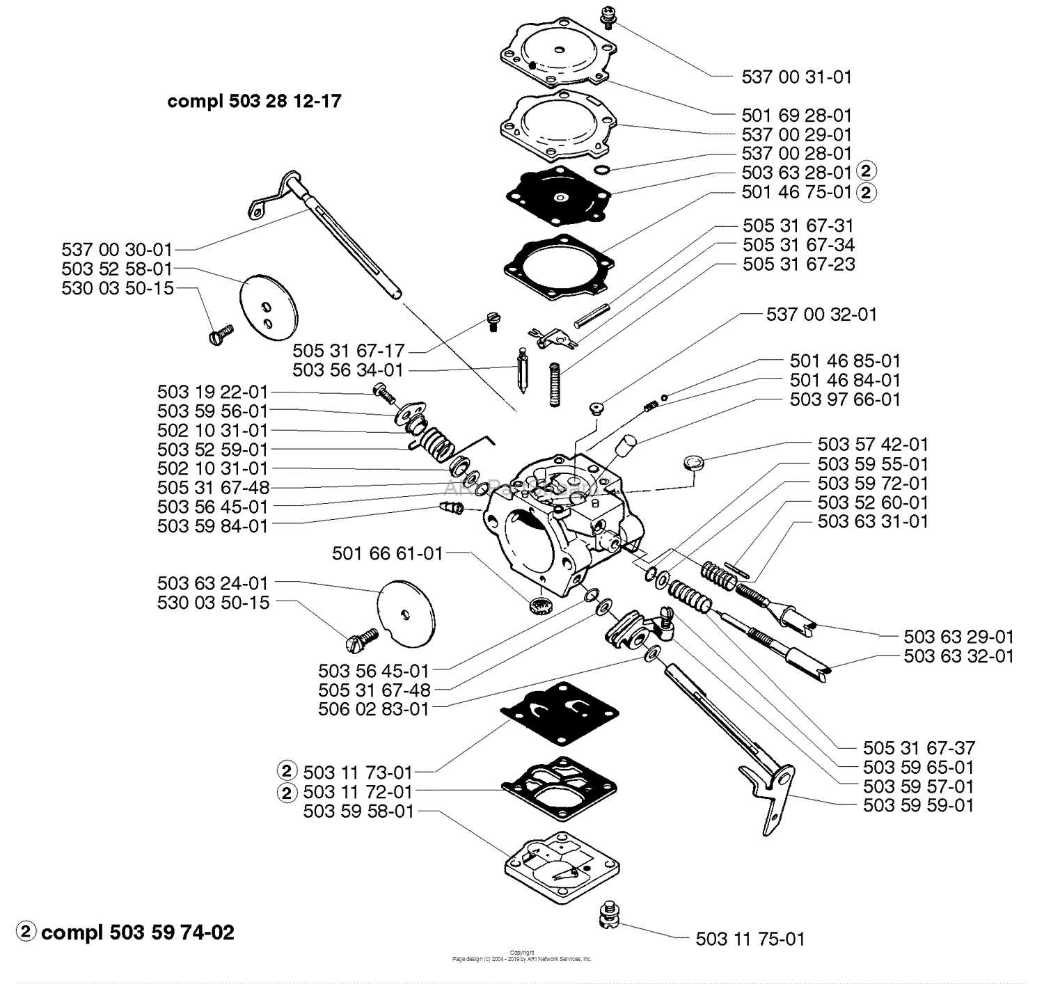 stihl cut off saw parts diagram