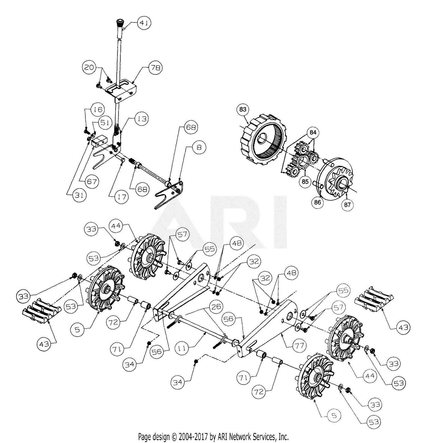 yard machine snowblower parts diagram