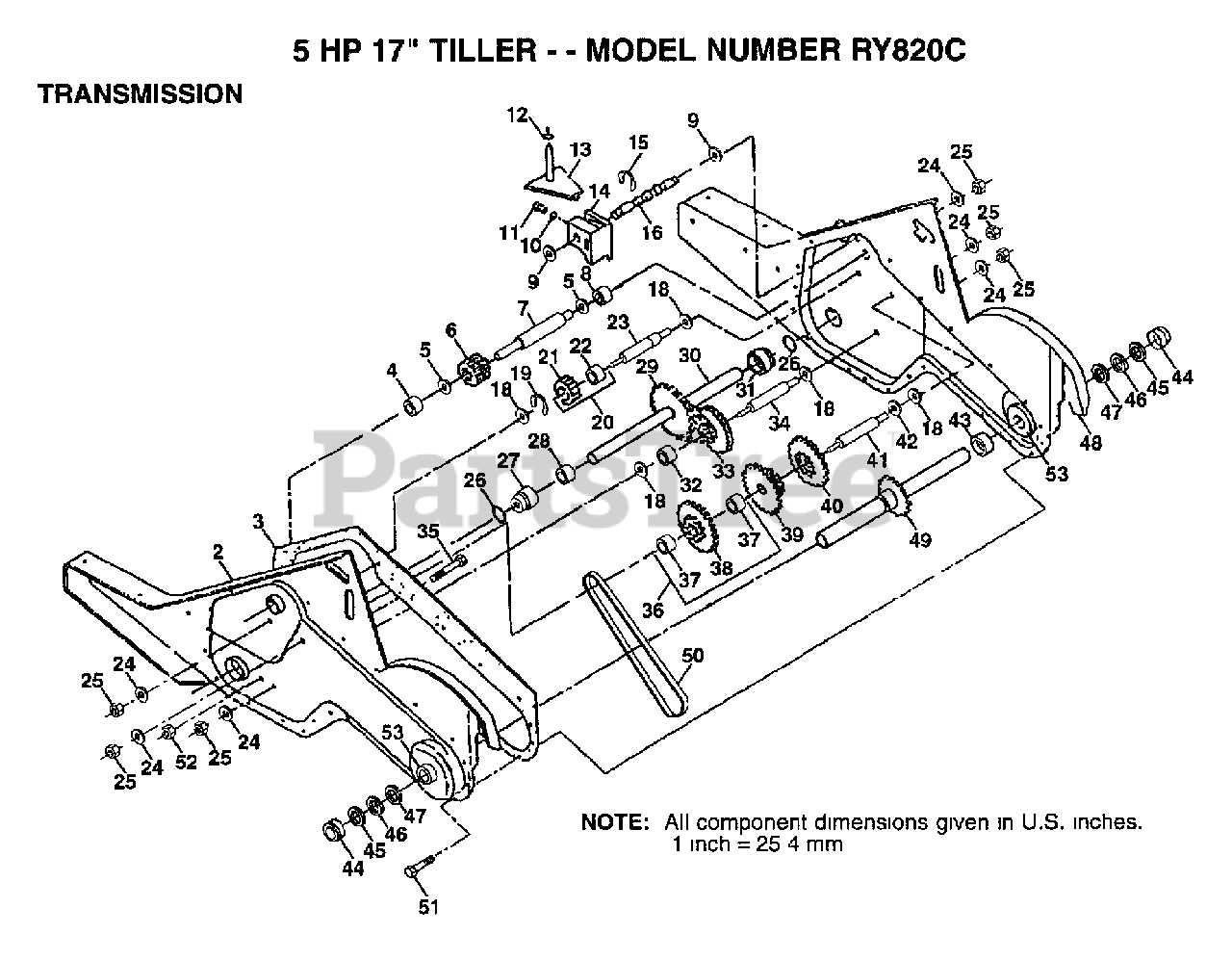 roper tiller parts diagram