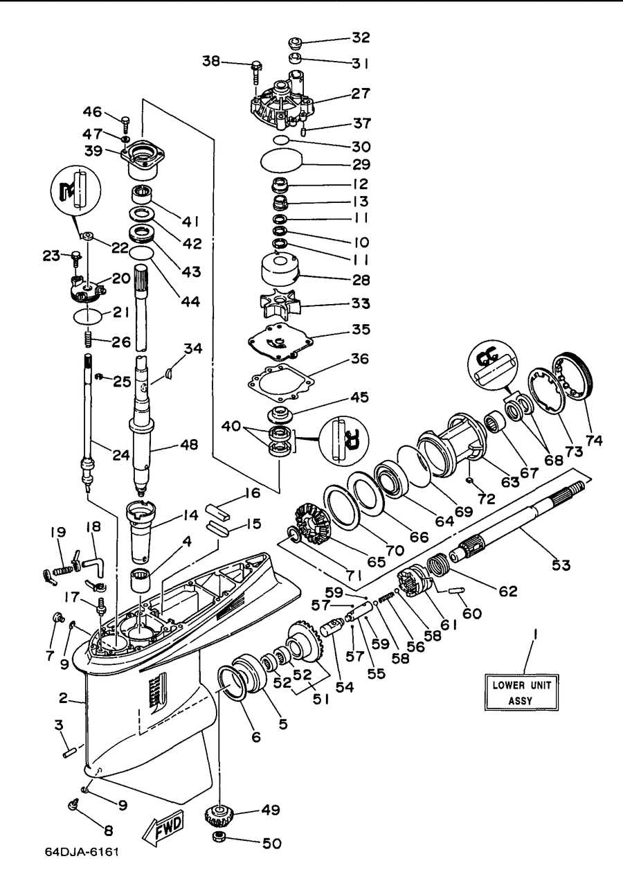 yamaha 150 outboard parts diagram