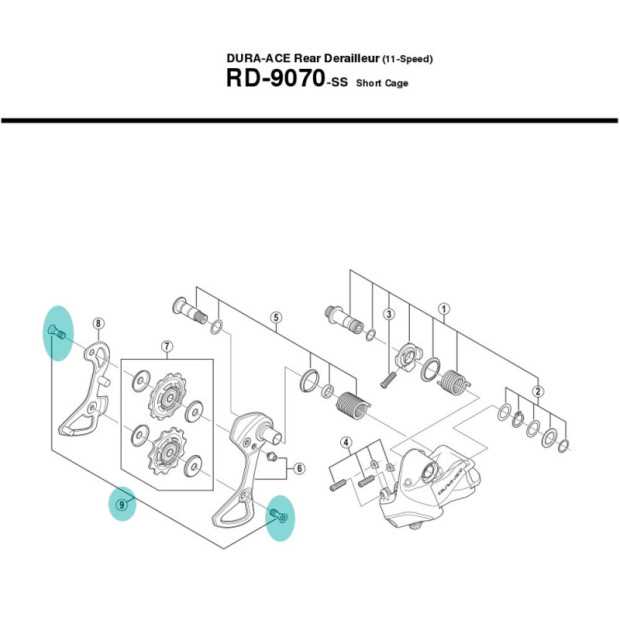 shimano rear derailleur parts diagram