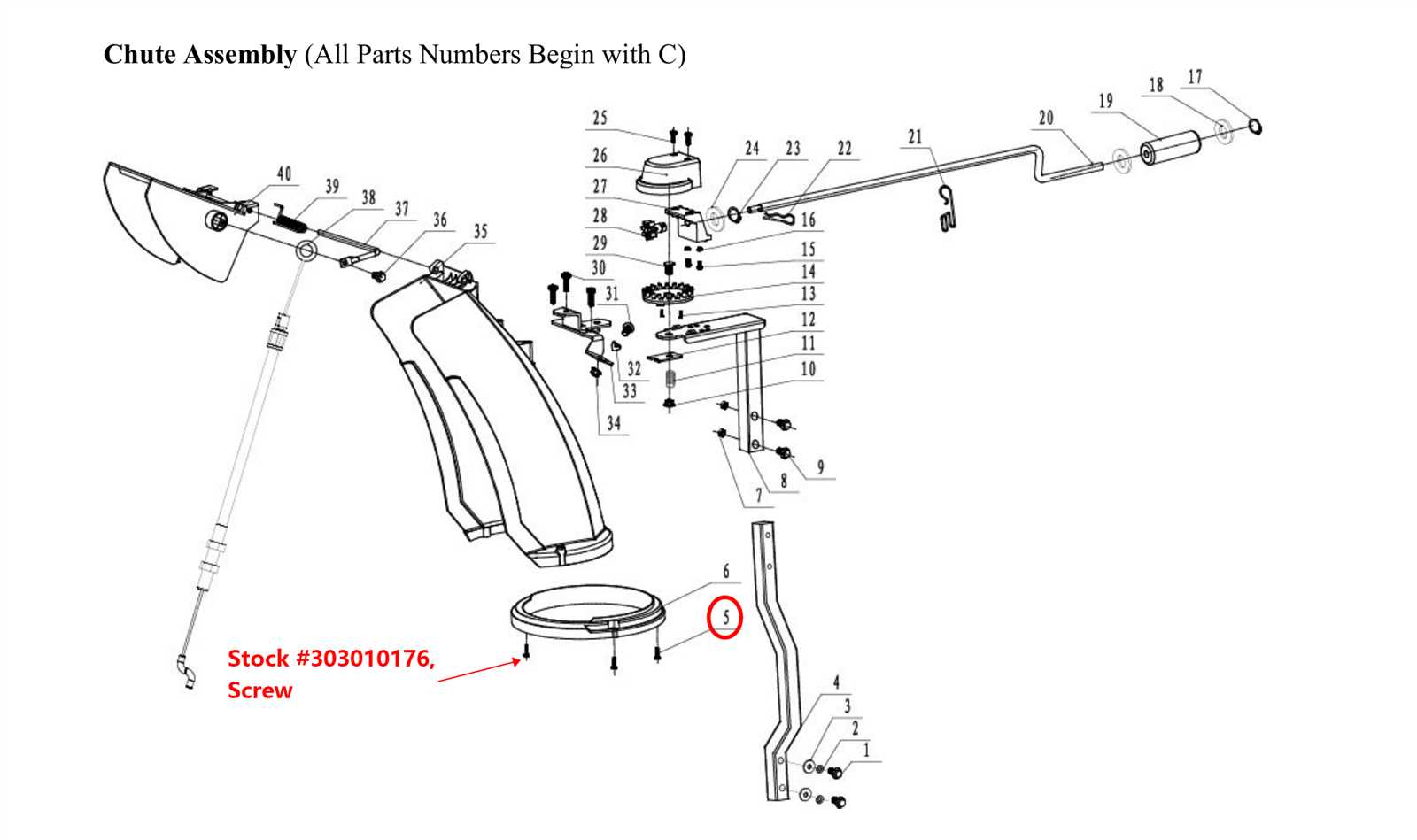 snow blower parts diagram