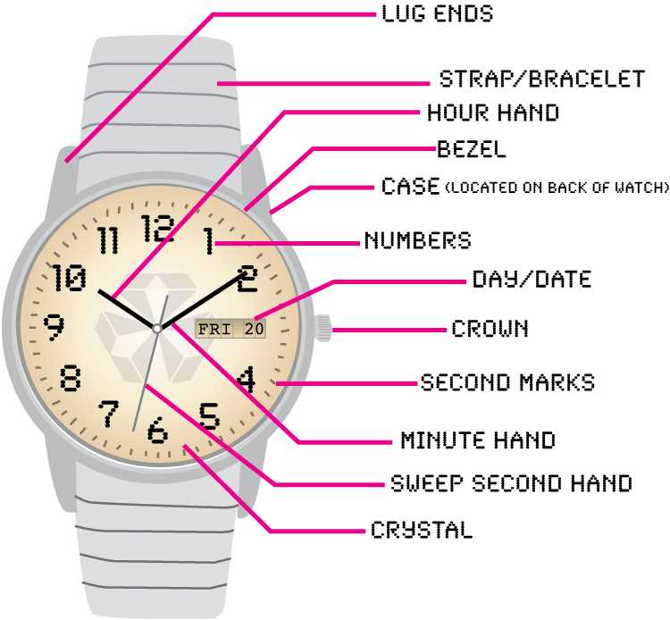 watch parts diagram