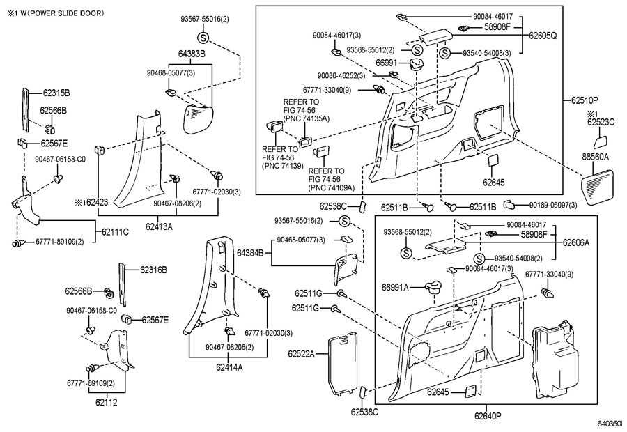 toyota sienna parts diagram