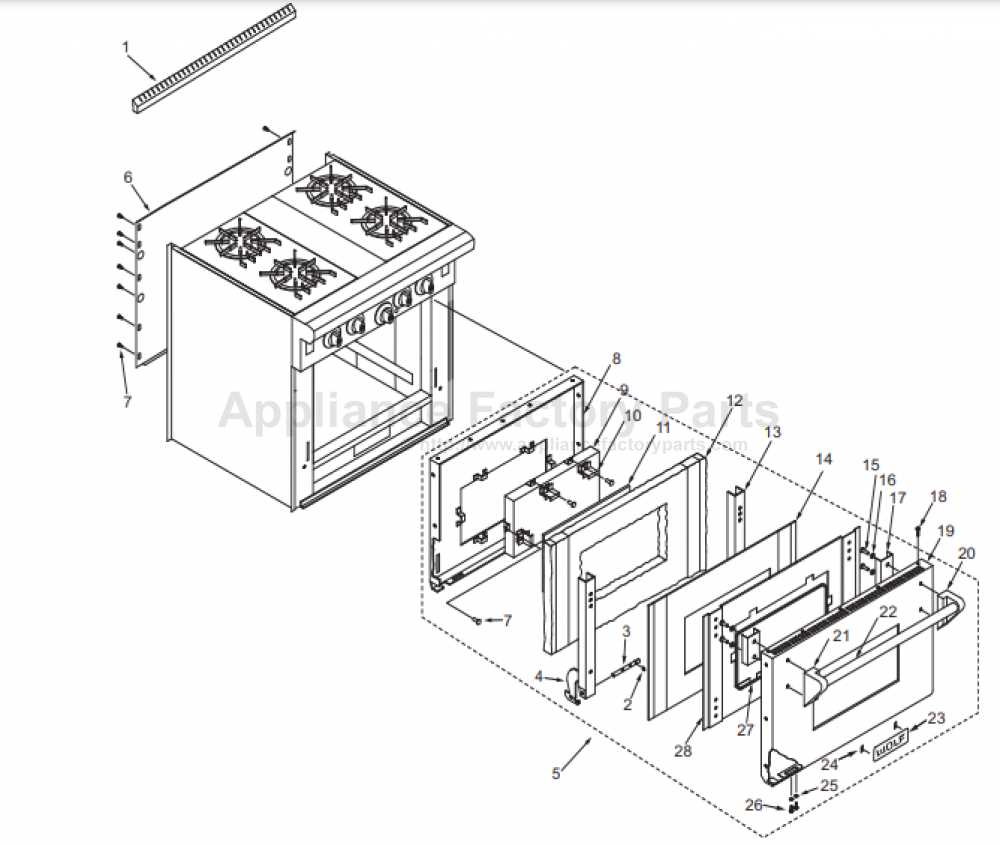 wolf gas range parts diagram