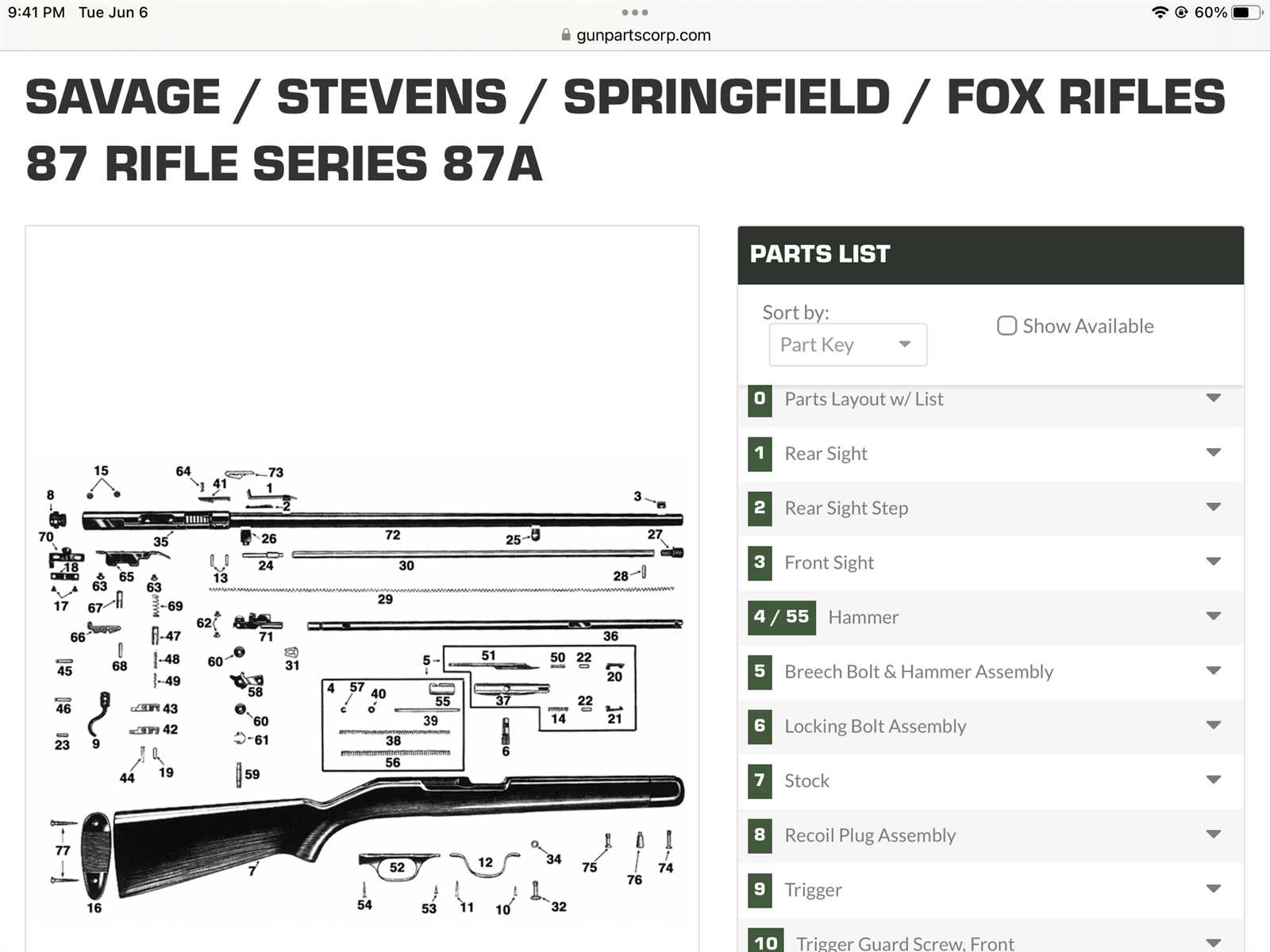 stevens model 87d parts diagram