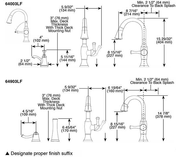 pfister kitchen faucet parts diagram