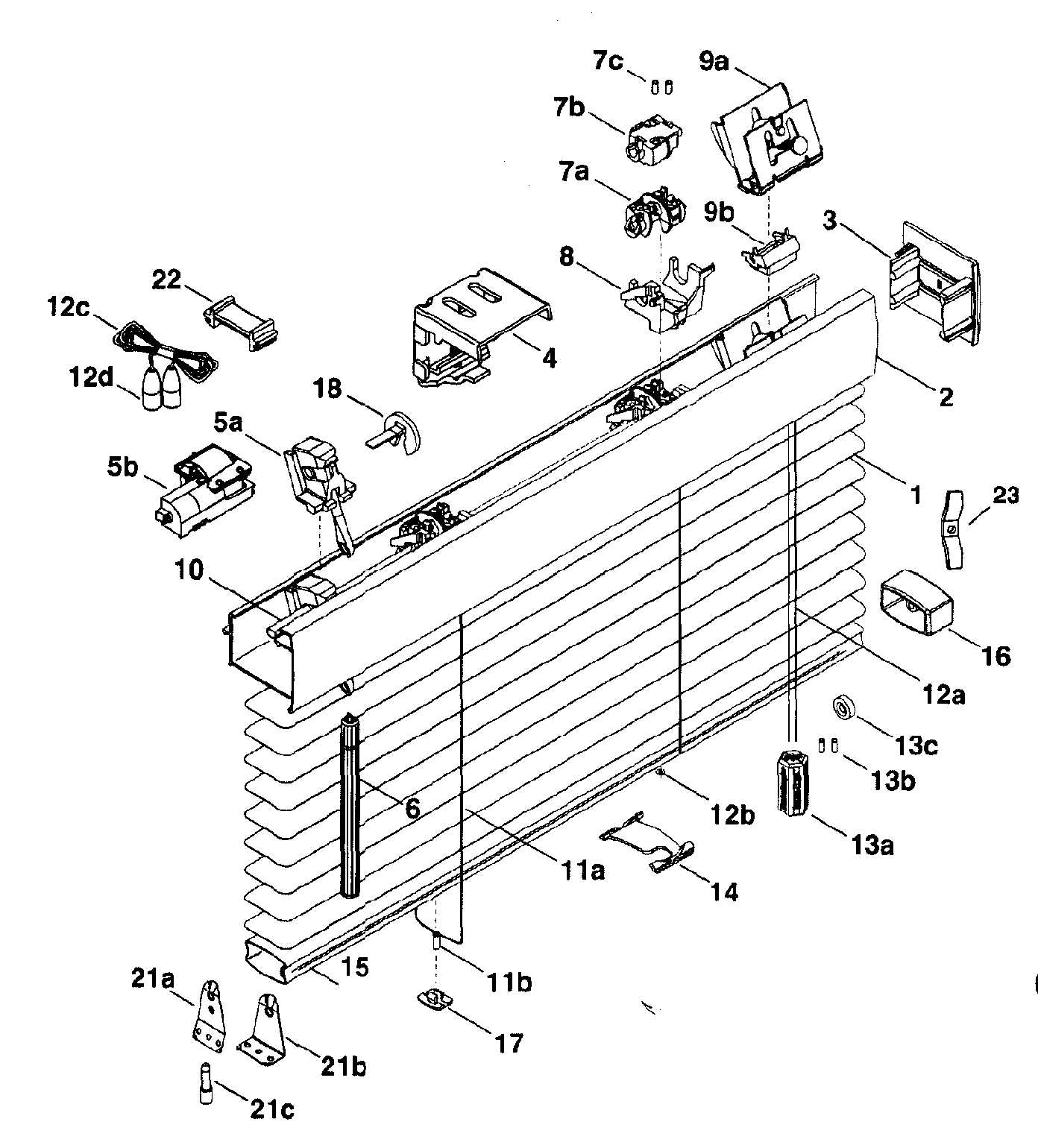 venetian blind parts diagram