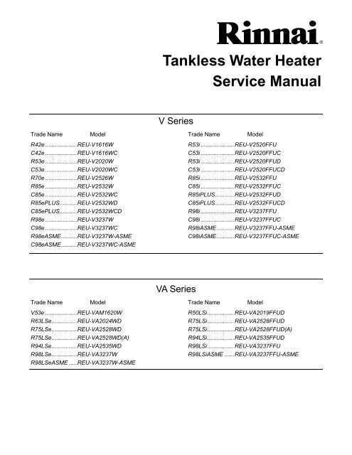 rinnai 2532 parts diagram