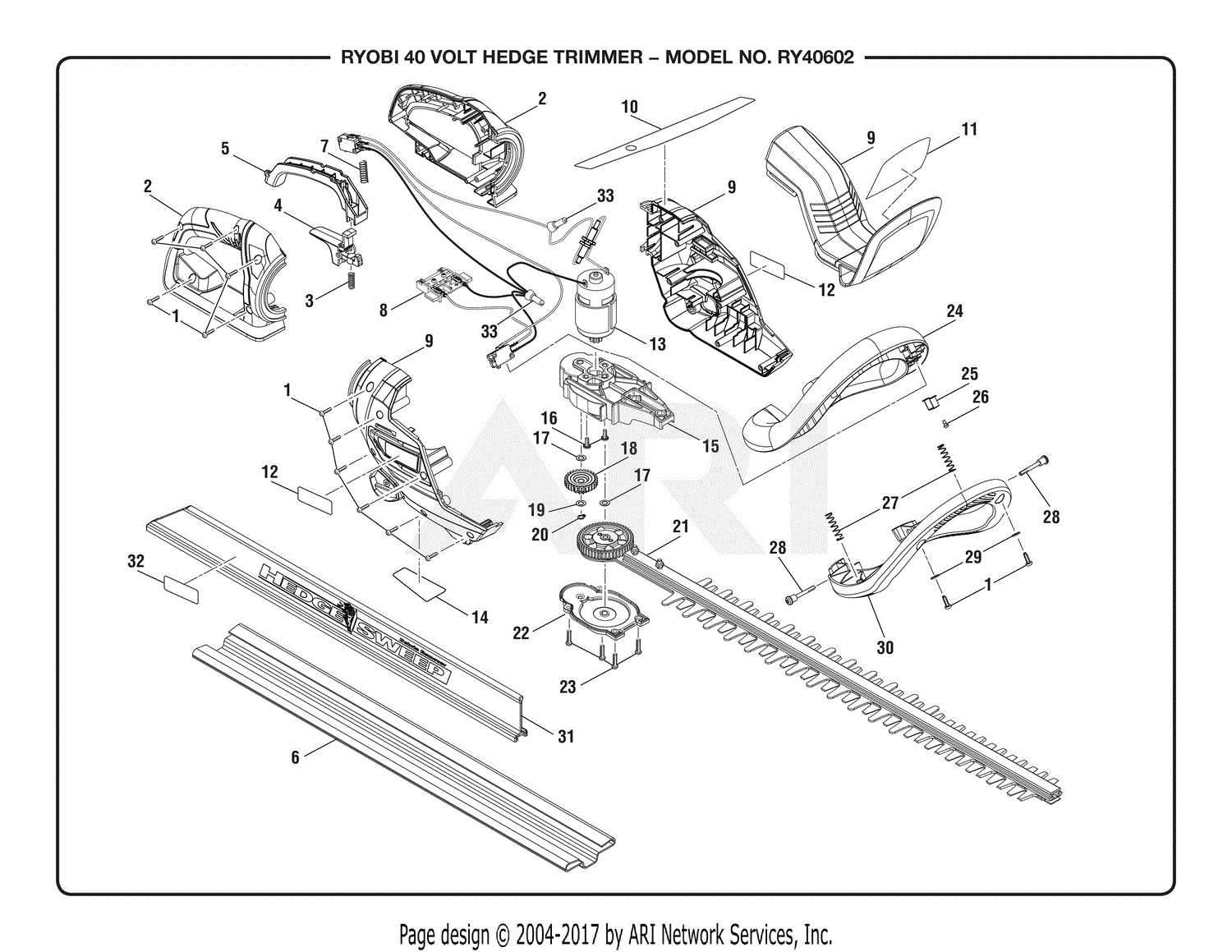 ryobi 40v ryobi lawn mower parts diagram