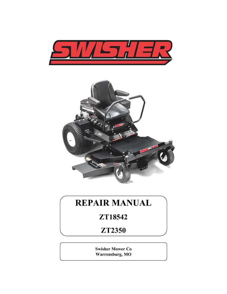 swisher zt2350 parts diagram