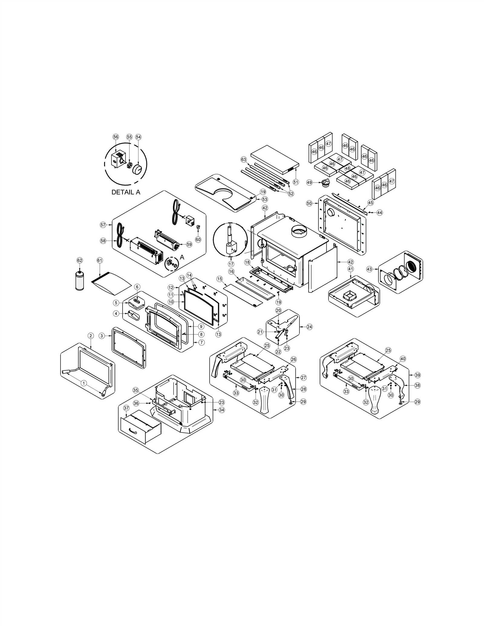 wood stove parts diagram