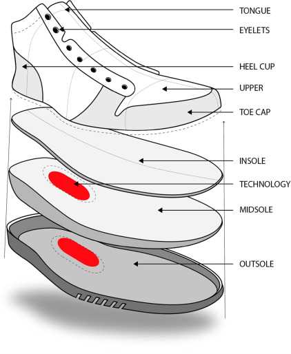 parts of a sneaker diagram