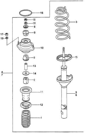 shock absorber parts diagram