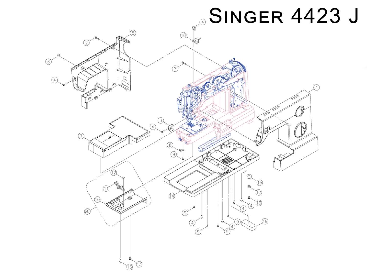 singer 9410 parts diagram