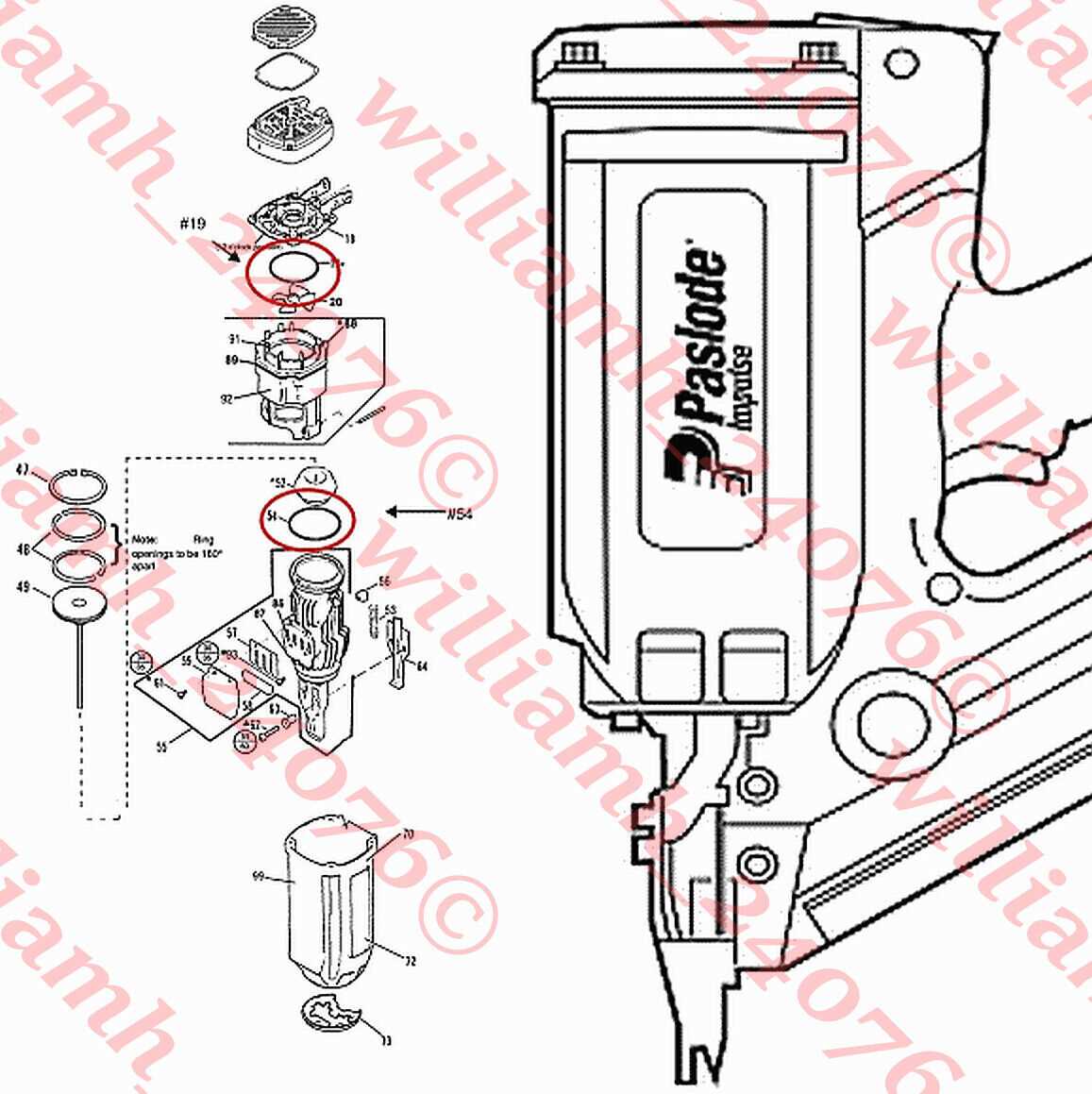 paslode nail gun parts diagram