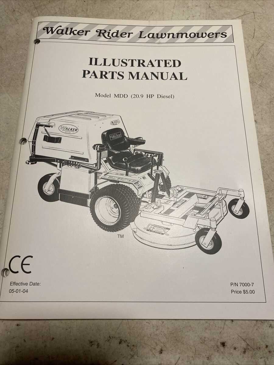 walker mower parts diagram