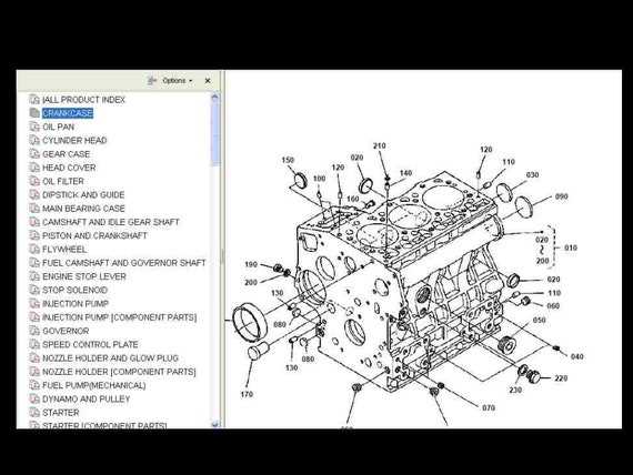 tractor engine parts diagram