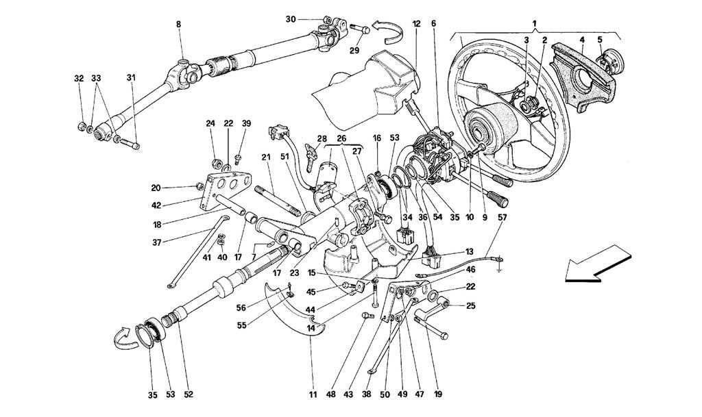 steering column parts diagram