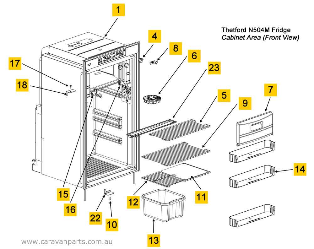 refrigerator door parts diagram