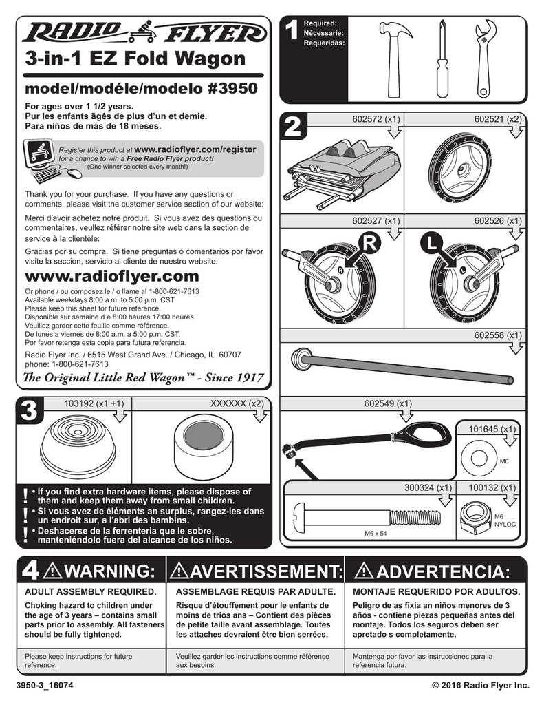 radio flyer wagon parts diagram