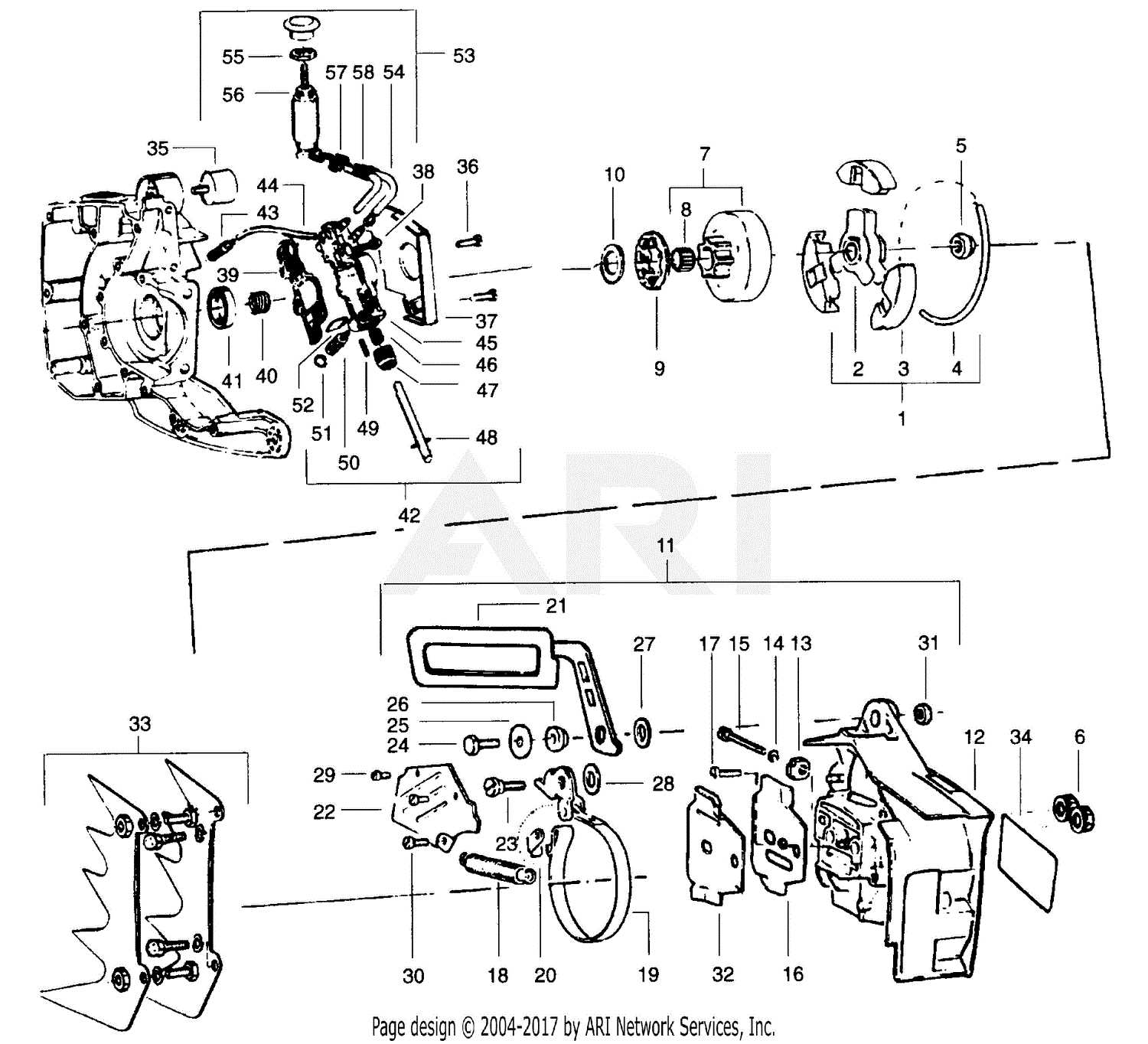 stihl 025 chainsaw parts diagram