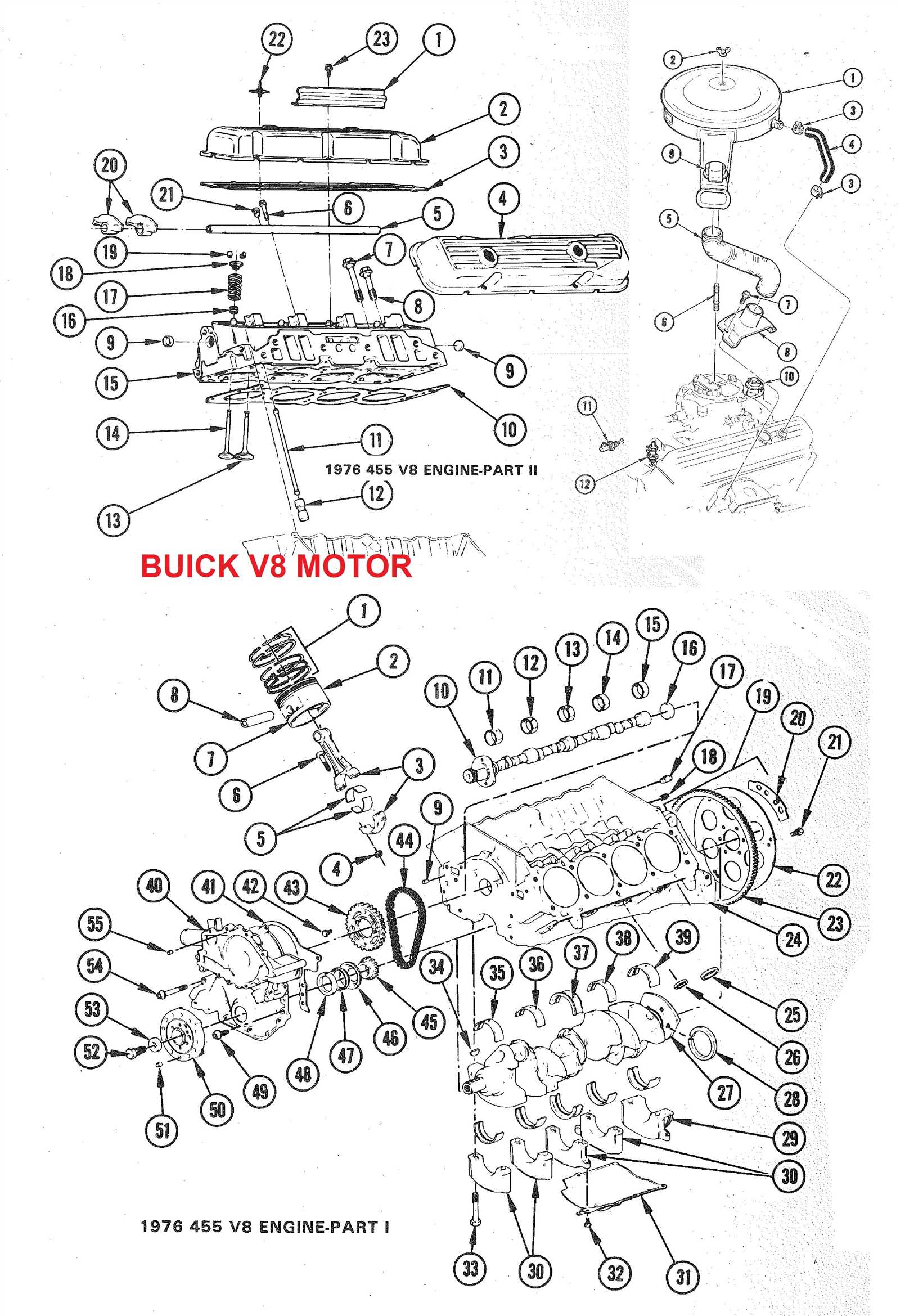 v8 engine parts diagram