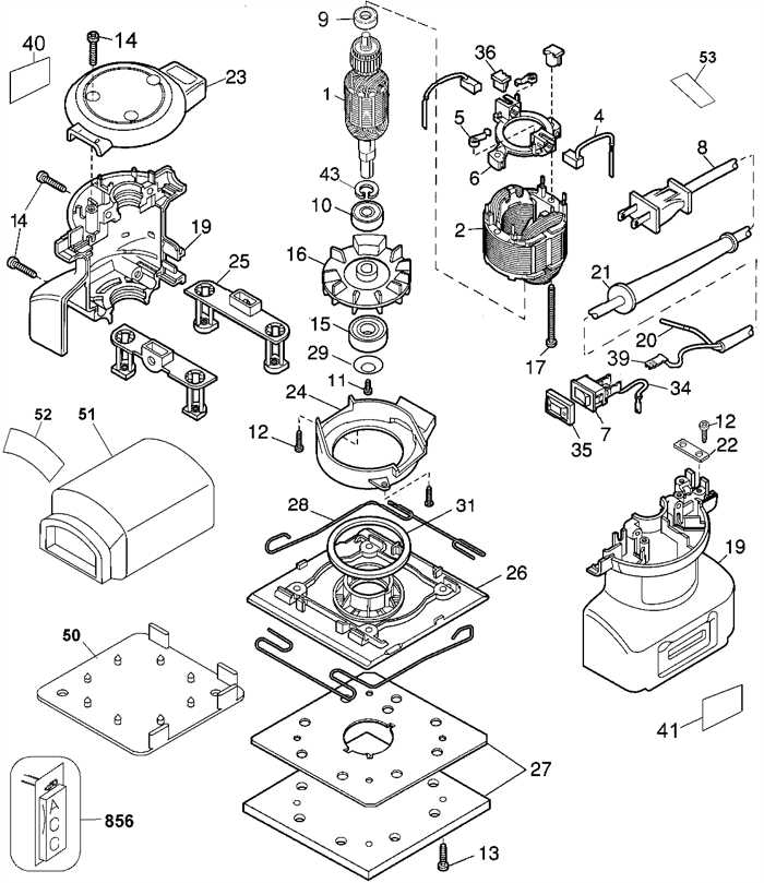 porter cable belt sander parts diagram