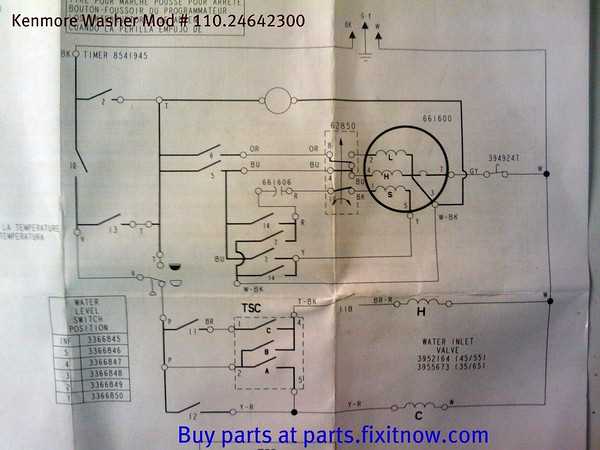 washing machine kenmore washer model 110 parts diagram