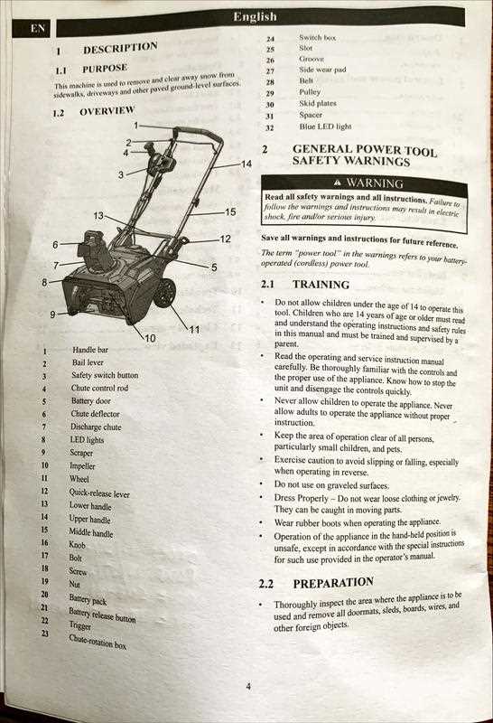 snow joe parts diagram